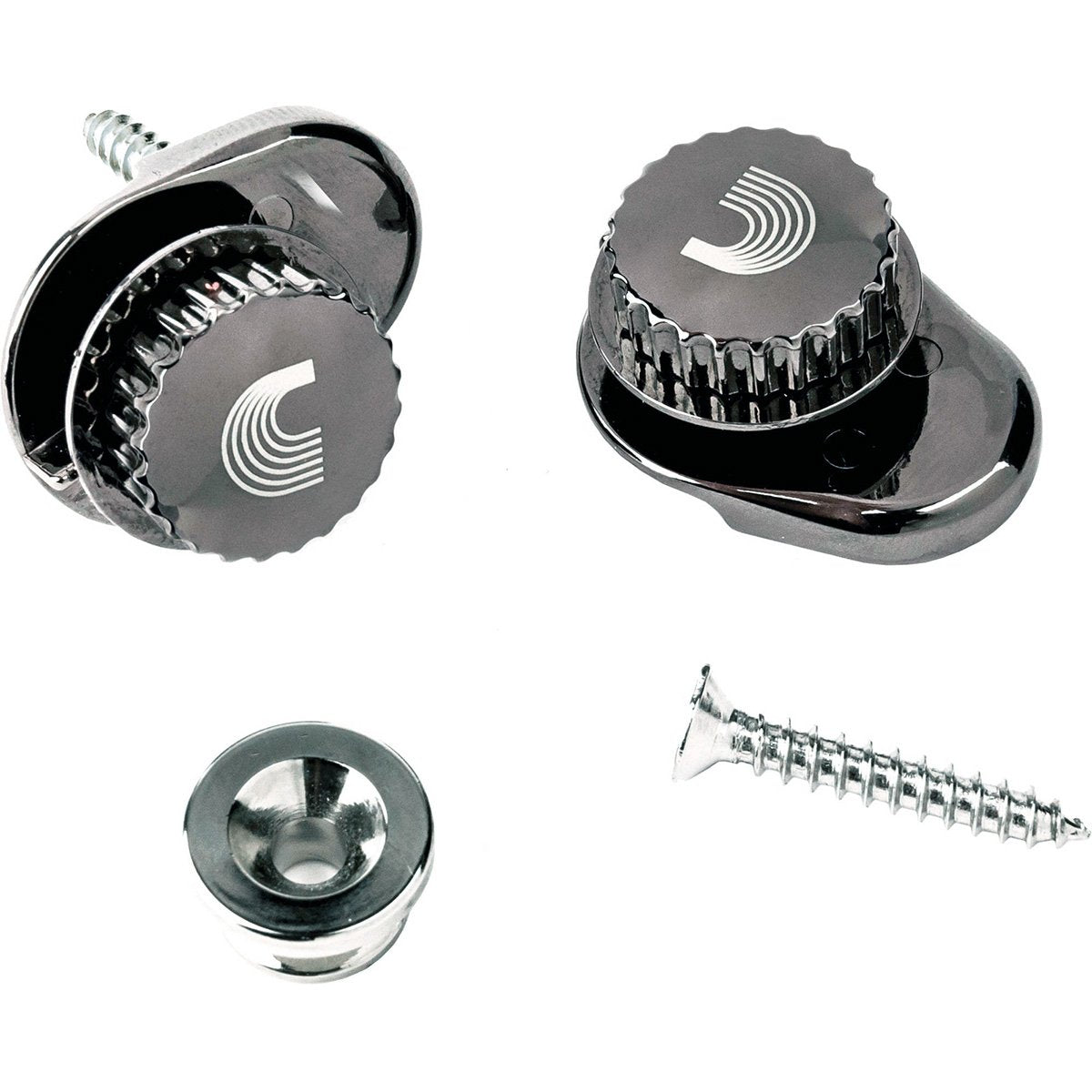 D'Addario PW-SLS-02 NS Strap Lock System-Nickel-Music World Academy