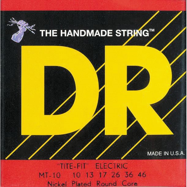 DR MT-10 Tite-Fit Nickel Plated Round Core Electric Guitar Strings 10-46-Music World Academy