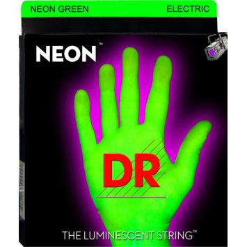 DR NGE-10 Neon Electric Guitar Strings Medium 10-46 Hi-Def Green-Music World Academy