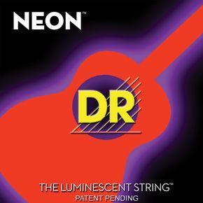 DR NOA-10 Neon Acoustic Guitar Strings Custom-Light 10-48 Hi-Def Orange-Music World Academy