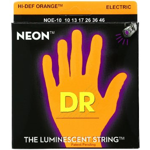 DR NOE-10 Neon Electric Guitar Strings Medium 10-46 Hi-Def Orange-Music World Academy