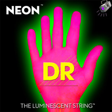 DR NPB-45 Neon Bass Guitar Strings Medium 45-105 Hi-Def Pink-Music World Academy