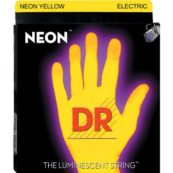 DR NYE9 Neon Electric Guitar Strings Lite 9-42 Hi-Def Yellow-Music World Academy