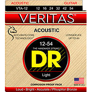 DR VTA-12 Veritas Coated Phosphor Bronze Acoustic Guitar Strings Light 12-54-Music World Academy