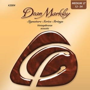 Dean Markley 2004 Signature Series Vintage Bronze Acoustic Guitar Strings Medium Light 12-54-Music World Academy