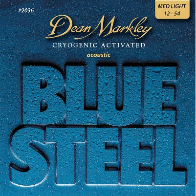 Dean Markley 2036 Blue Steel Acoustic Guitar Strings Medium Light 12-54-Music World Academy