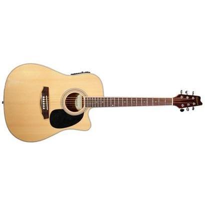 Denver DD44SCE-NAT Acoustic/Electric Guitar with Gig Bag-Natural-Music World Academy