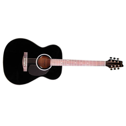 Denver DF44S-BLK Folk Acoustic Guitar with Gig Bag-Black-Music World Academy