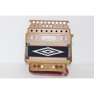 Dino Baffetti ART25 Wood 2 Bass Diatonic Accordion with Hardshell Case and Straps-Key of D-Music World Academy