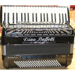 Dino Baffetti PROFESSIONAL III 120 Bass Accordion with Microphone Pickup System, Hardshell Case and Straps-Music World Academy
