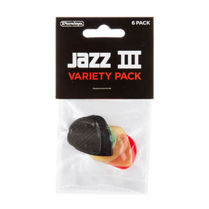 Dunlop PVP103 Guitar Pick Variety Pack Jazz III 6-Pack-Music World Academy