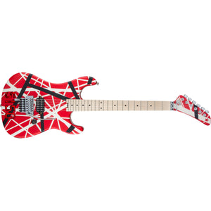EVH Striped Series 5150 Electric Guitar-Red/Black/White-Music World Academy