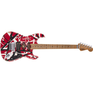 EVH Striped Series Frankie Electric Guitar MN-Red/Black/White Relic-Music World Academy