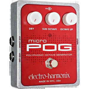 Electro-Harmonix Micro Pog Polyphonic Octave Generator Pedal with Power Supply-Music World Academy