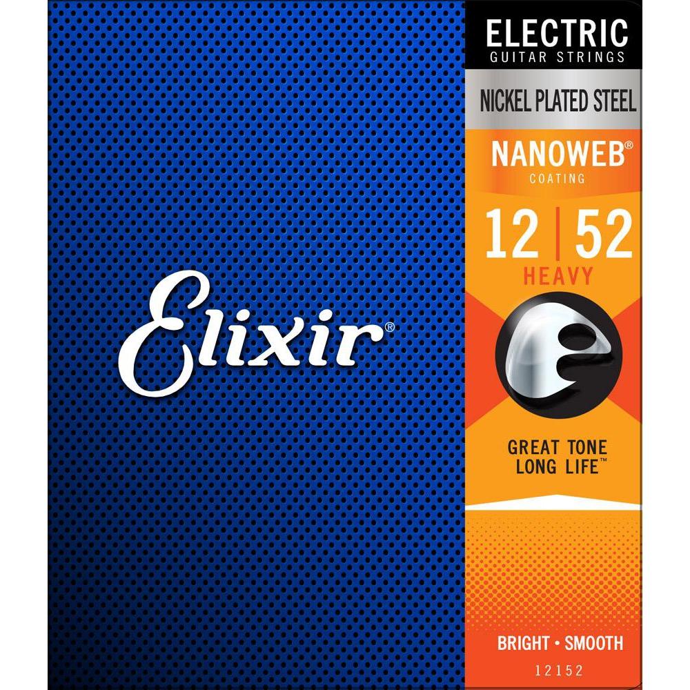 Elixir 12152 Nanoweb Coated Electric Guitar Strings Heavy 12-52-Music World Academy