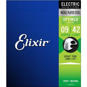 Elixir 19002 Optiweb Coated Electric Guitar Strings Super Light 9-42-Music World Academy