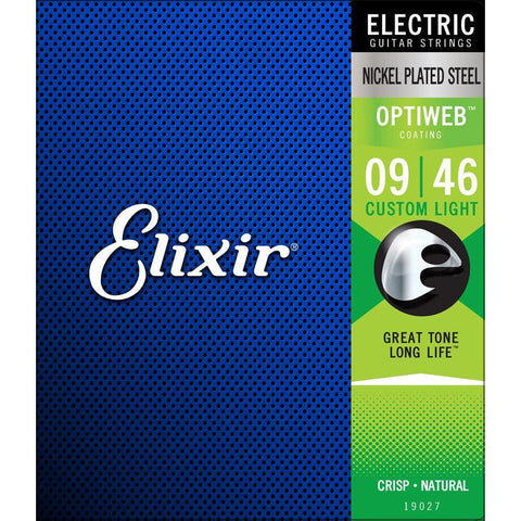 Elixir 19027 Optiweb Coated Electric Guitar Strings Custom Light 9-46-Music World Academy