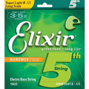 Elixir Strings Electric Bass 5th String Nanoweb Super Light 125-Music World Academy