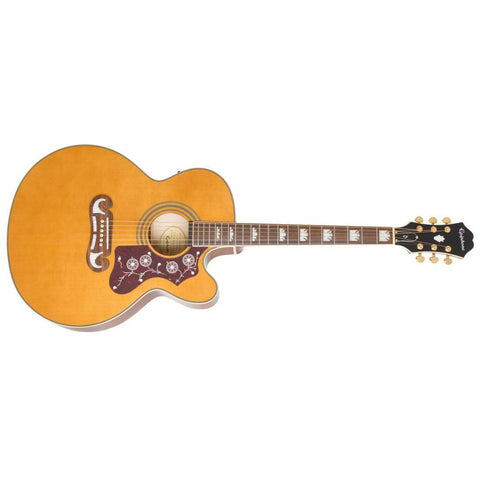 Epiphone EJ200CEVNGH Jumbo Acoustic/Electric Guitar-Vintage Natural-Music World Academy