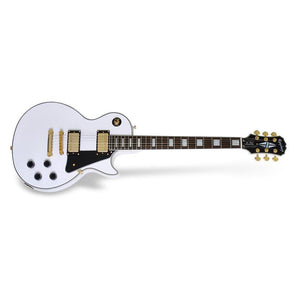 Epiphone ELPCPAWGH Les Paul Custom Pro Electric Guitar-White (Discontinued)-Music World Academy