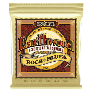 Ernie Ball 2008 Earthwood 80/20 Bronze Acoustic Strings Rock & Blues 10-52-Music World Academy