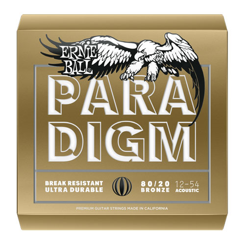 Ernie Ball 2086EB Paradigm 80/20 Bronze Acoustic Guitar Strings Light 12-54-Music World Academy