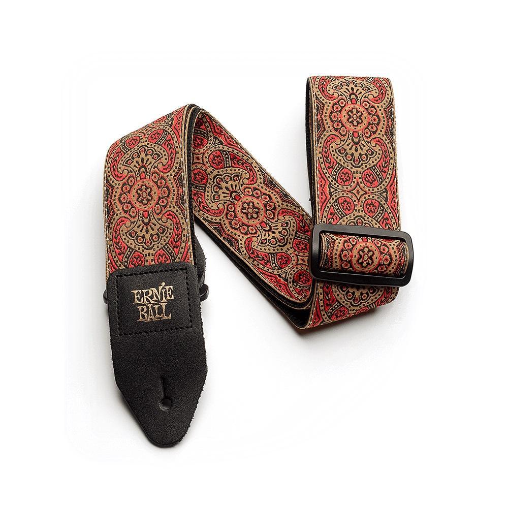 Ernie Ball Jacquard Guitar Strap-Crimson Paisley-Music World Academy
