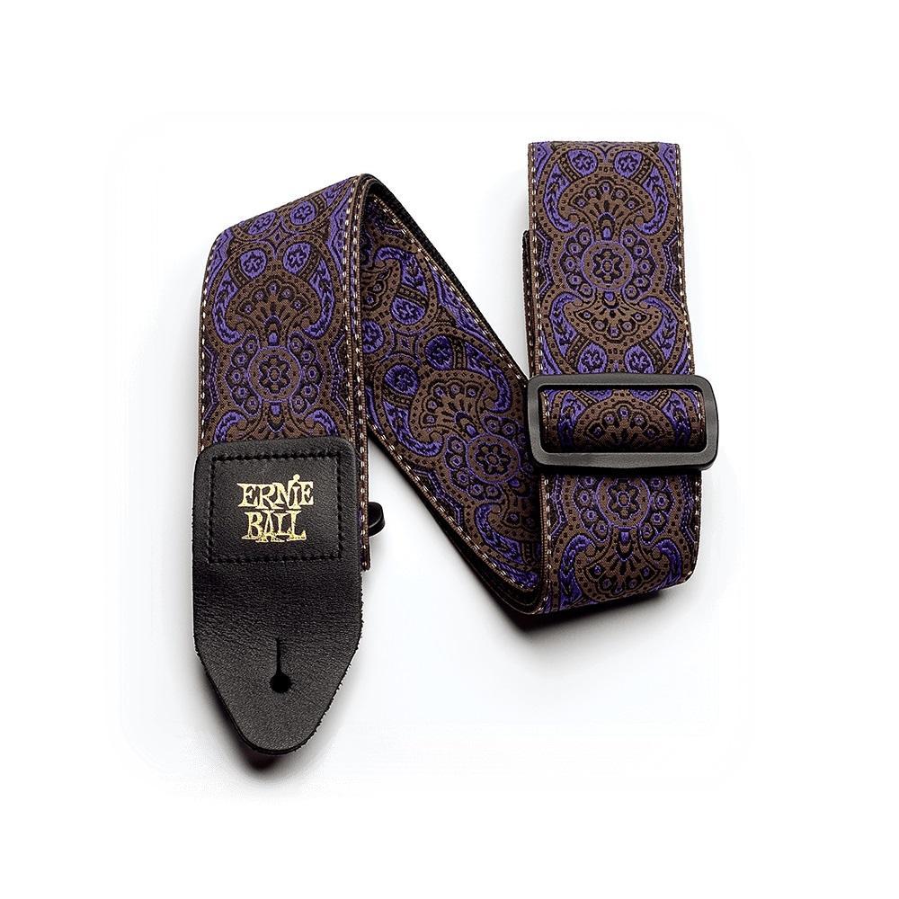 Ernie Ball Jacquard Guitar Strap-Purple Paisley-Music World Academy