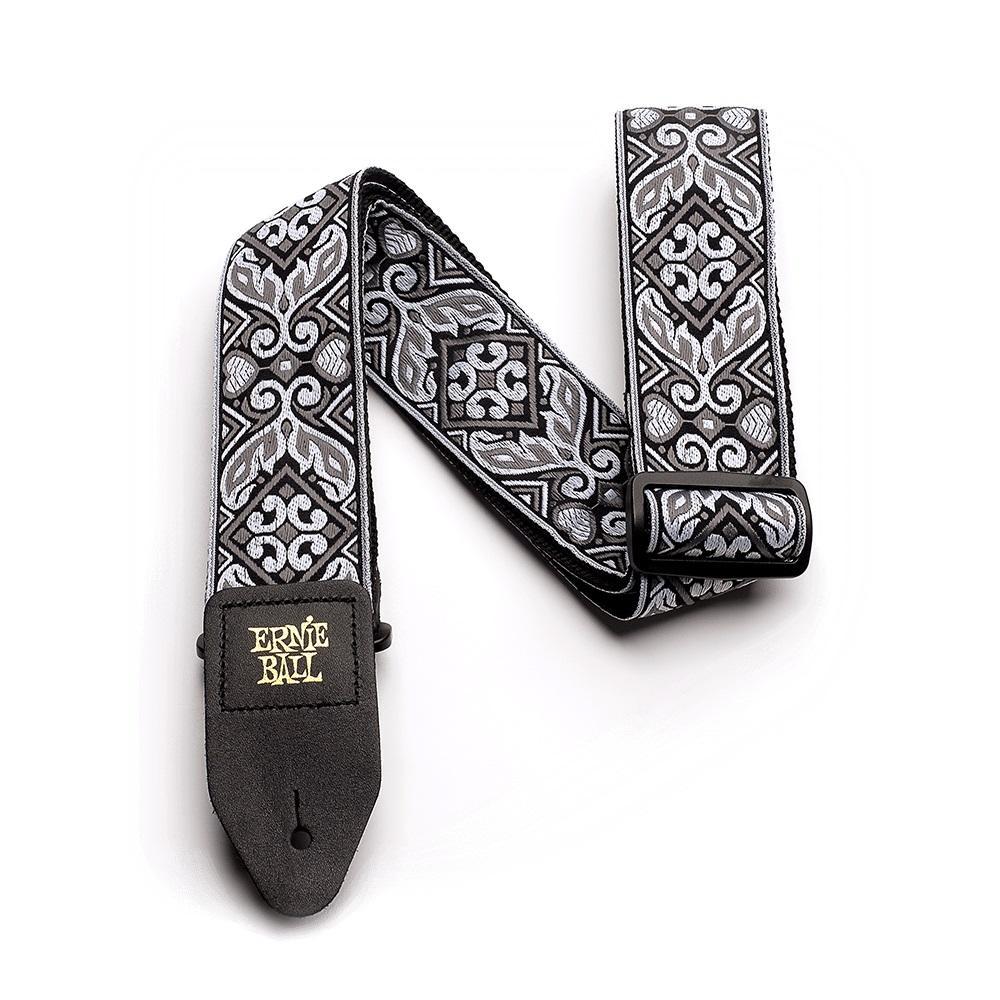 Ernie Ball Jacquard Guitar Strap-Tribal Silver-Music World Academy
