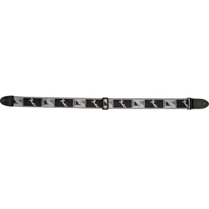 Fender 2" Monogrammed Guitar Strap-Black/Light Grey/Dark Grey-Music World Academy