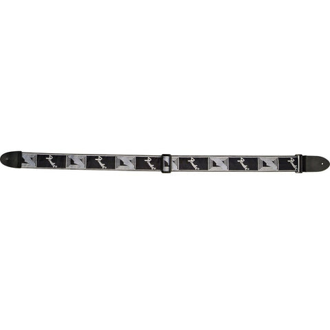 Fender 2" Monogrammed Guitar Strap-Black/Light Grey/Dark Grey-Music World Academy