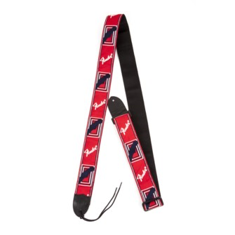 Fender 2" Monogrammed Guitar Strap-Red/White/Blue-Music World Academy