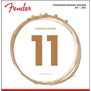 Fender 60CL Phosphor Bronze Acoustic Guitar Strings Custom Light 11-52-Music World Academy