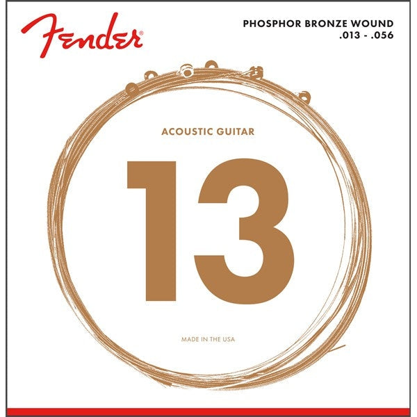 Fender 60M Phosphor Bronze Acoustic Guitar Strings Medium 13-56-Music World Academy