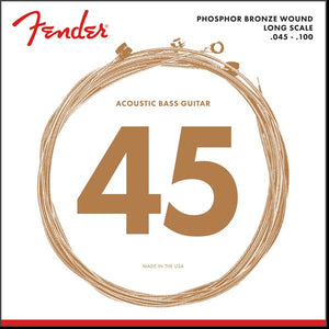 Fender 8060 Phosphor Bronze Acoustic Bass Guitar Strings Regular 45-100-Music World Academy