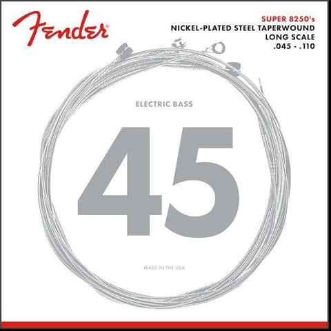 Fender 8250M Nickel Plated Steel Taperwound Bass Guitar Strings Medium 45-110TW-Music World Academy