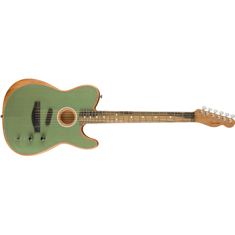 Fender American Acoustasonic Telecaster Guitar with Deluxe Gig Bag-Surf Green (Discontinued)-Music World Academy