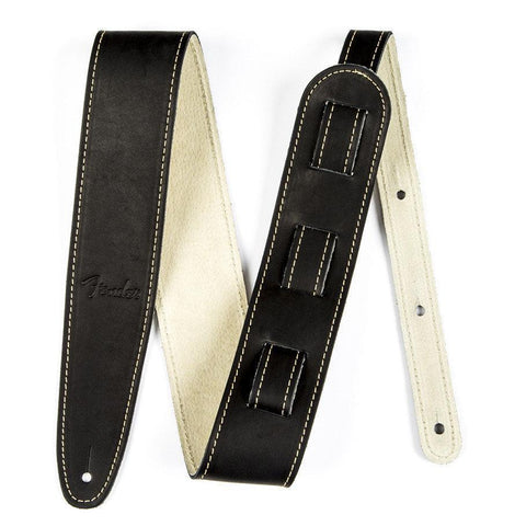 Fender Ball Glove Leather Guitar Strap-Black-Music World Academy