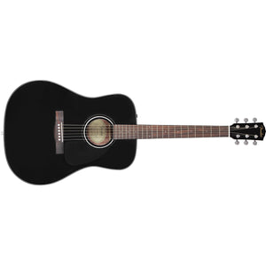 Fender CD-60 Dreadnought Acoustic Guitar WN with Hardshell Case-Black-Music World Academy