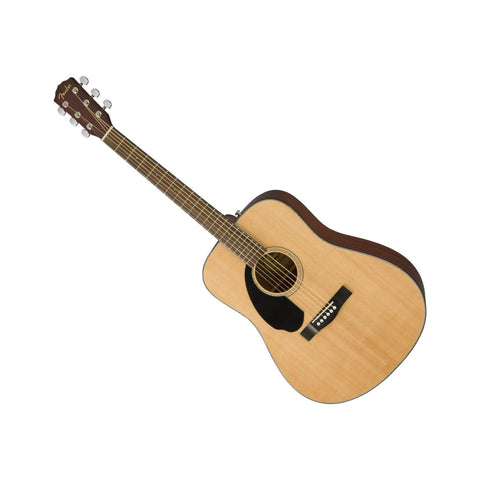 Fender CD-60S Left-Handed Dreadnought Acoustic Guitar-Natural-Music World Academy