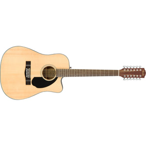 Fender CD-60SCE 12-String Dreadnought Acoustic/Electric Guitar-Natural-Music World Academy