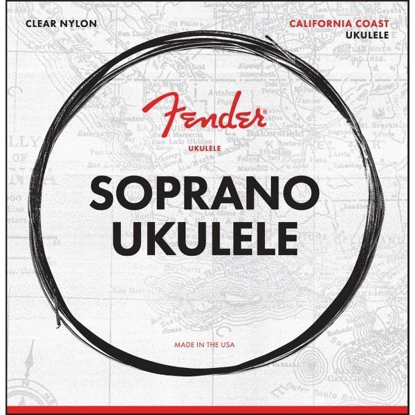Fender California Coast Soprano Ukulele Strings-Clear Nylon-Music World Academy