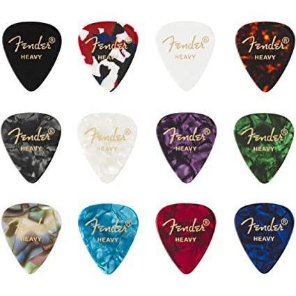 Fender Celluloid Medley 351 Heavy Guitar Picks 12-Pack-Music World Academy
