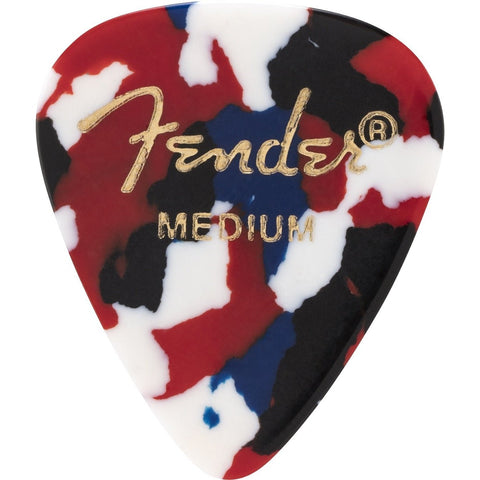 Fender Classic Celluloid Picks 12-Pack Medium Confetti-Music World Academy