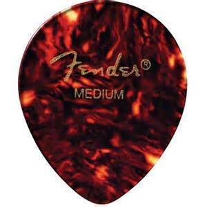 Fender Classic Celluloid Picks 12-Pack Medium Tortoise Shell-Music World Academy