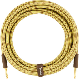 Fender Deluxe Series Instrument Cable 1/4" Male-1/4" Male 10ft-Tweed-Music World Academy