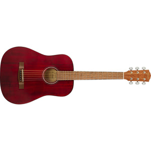 Fender FA-15 3/4 Size Steel String Acoustic Guitar with Gig Bag-Red-Music World Academy