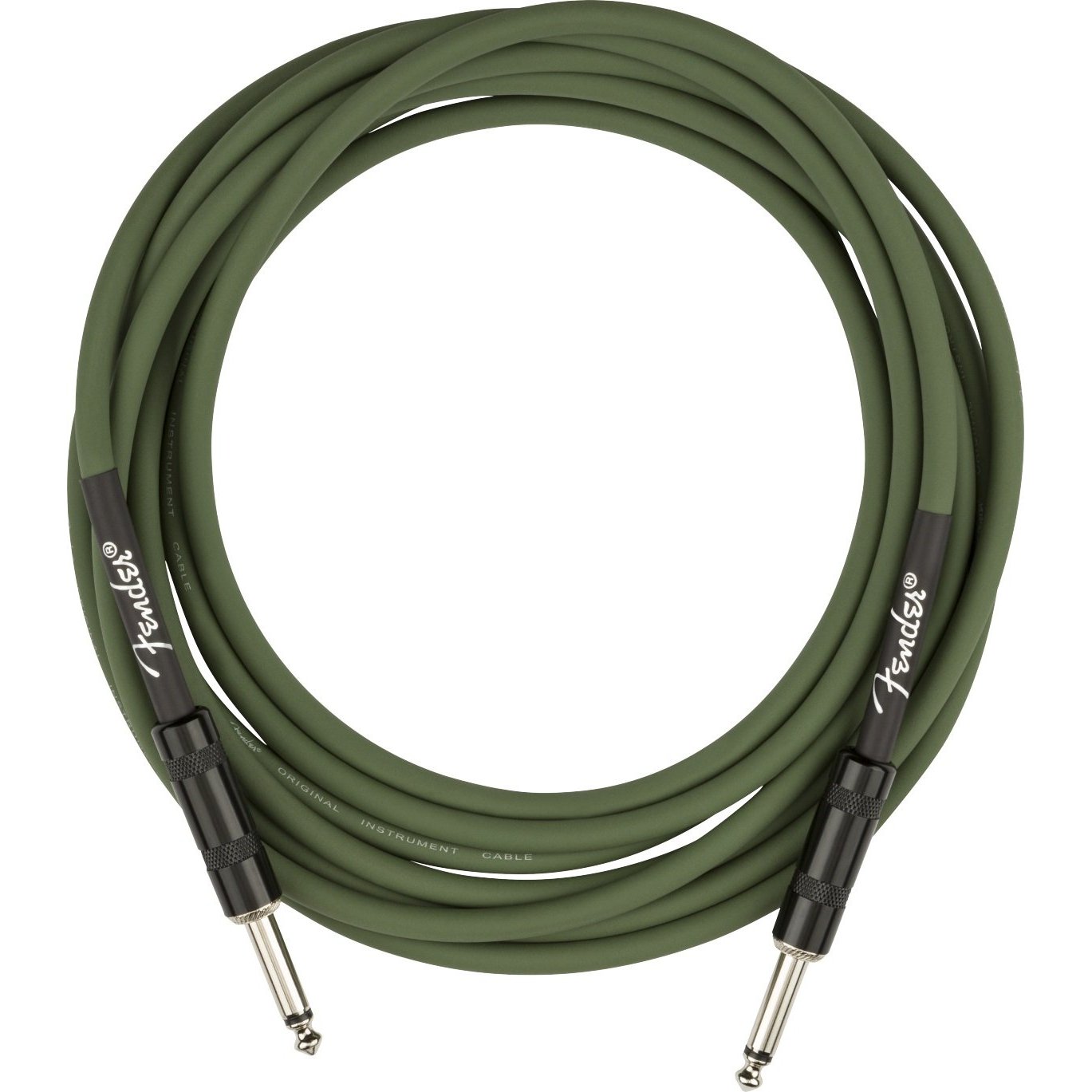Fender Joe Strummer Series Instrument Cable 13ft 1/4" Male-1/4" Male-Drab Green-Music World Academy