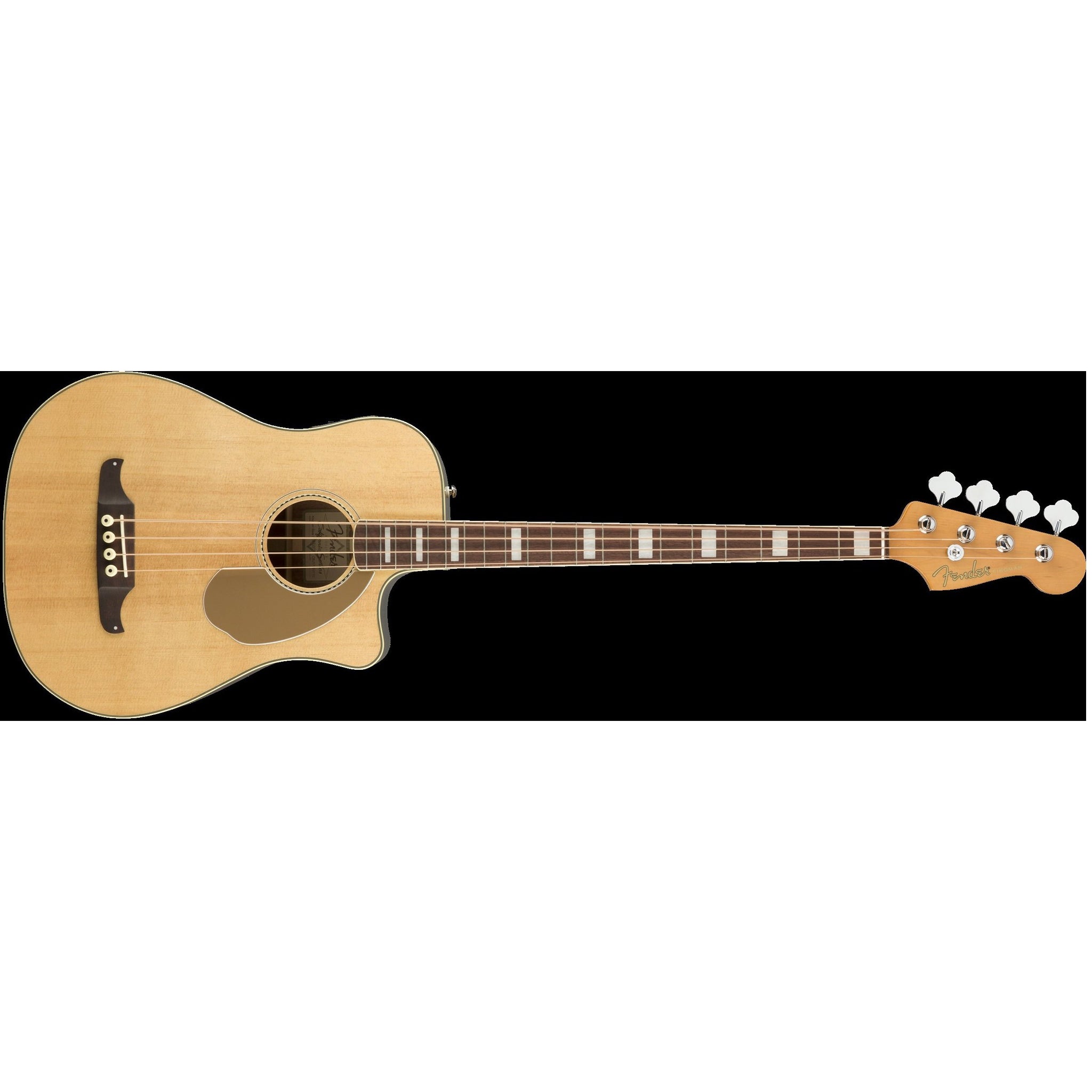 Fender Kingman Acoustic/Electric Bass SCE-Natural with Case (Discontinued)-Music World Academy