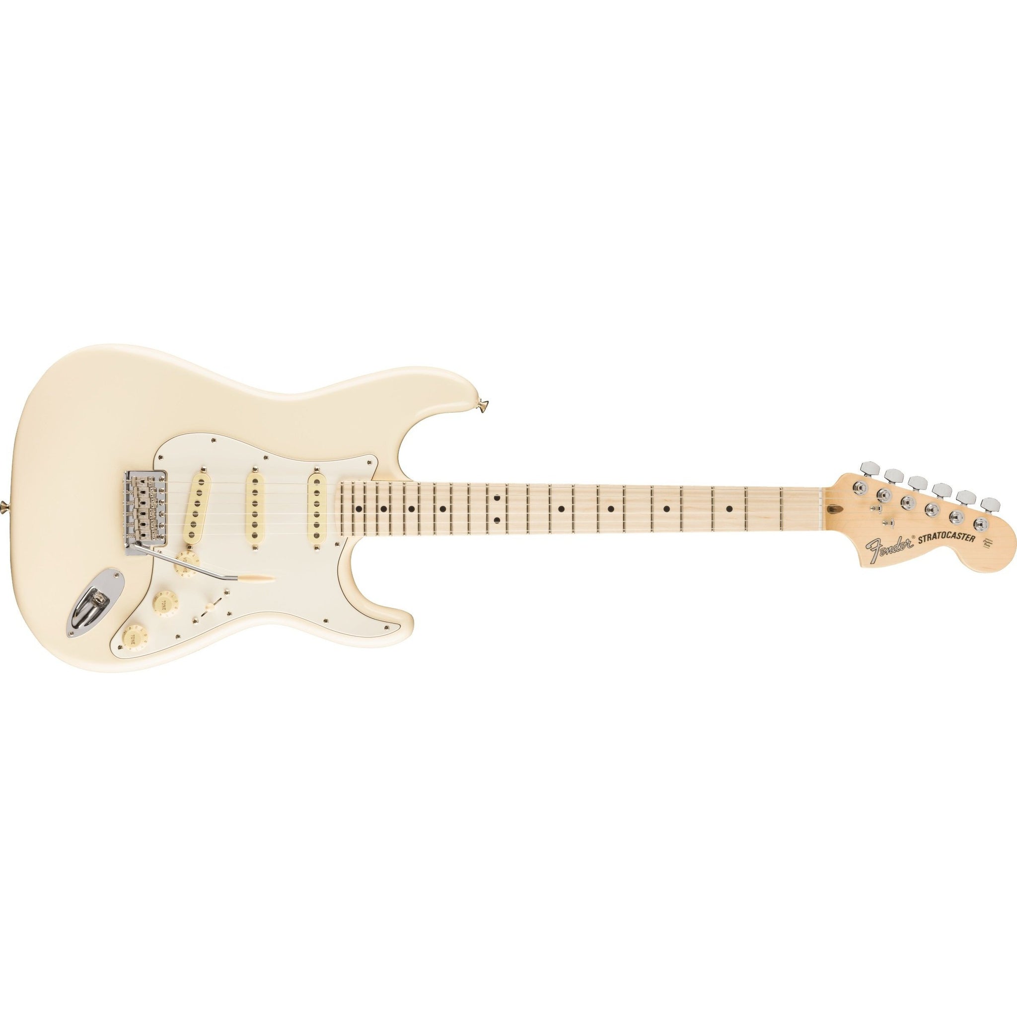 Fender Limited American Performer Stratocaster Electric Guitar MN with Gig Bag-Olympic White (Discontinued)-Music World Academy